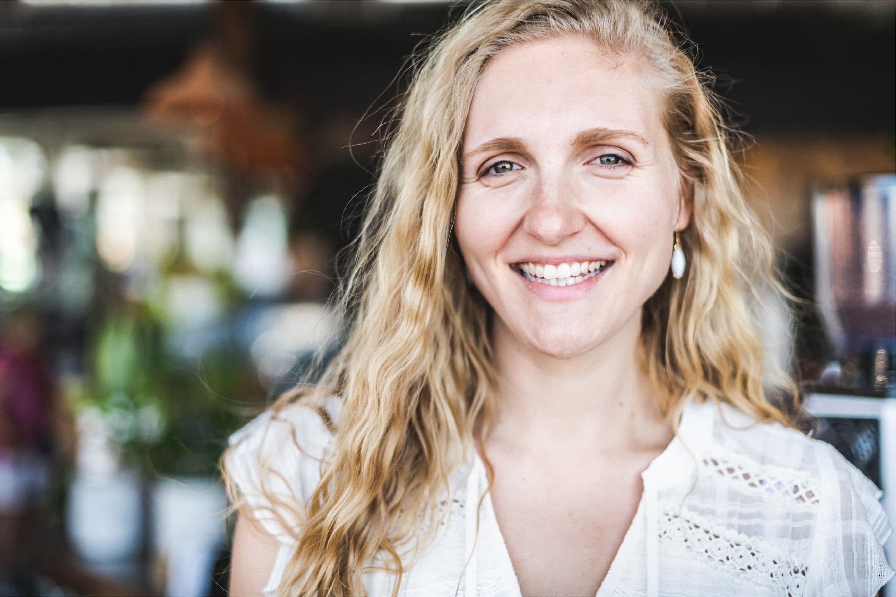 Woman smiling