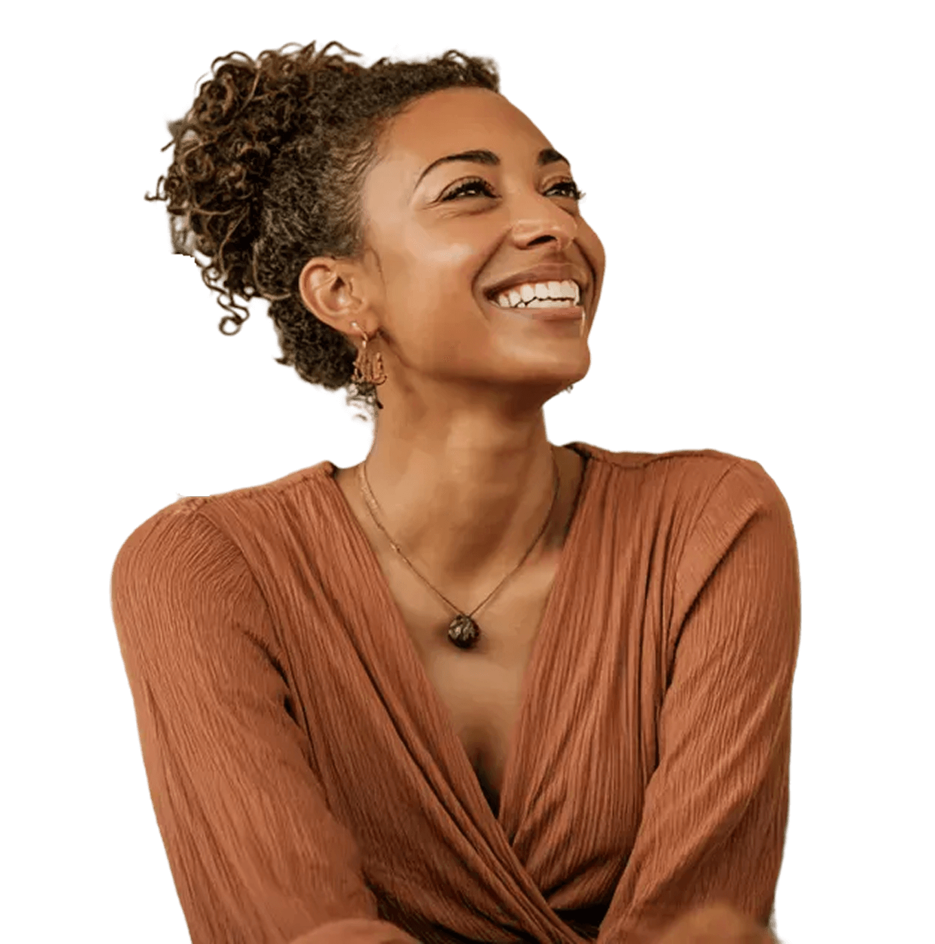 Woman smiling